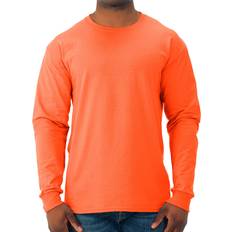 Jerzees t shirts Jerzees Men's Dri-Power Long Sleeve T-shirt - Safety Orange