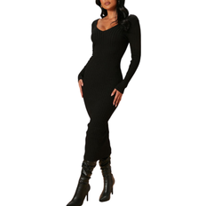 Fashion Nova Dresses Fashion Nova Kallan Knit Dress - Black