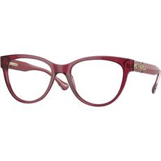 Red Glasses Versace Woman Transparent Red Transparent Red