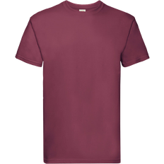 Fruit of the Loom Men's Super Premium Short Sleeve Crew Neck T-shirt - Burgundy