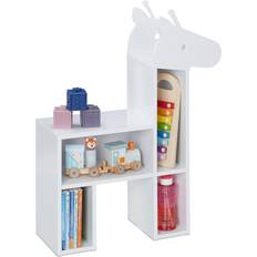Bücherregale Relaxdays Kinderregal Giraffe, 4 offene Fächer, Bücherregal Kinder, HxBxT: