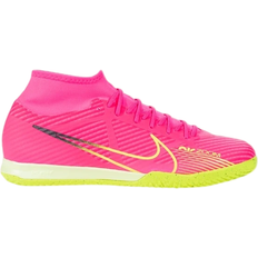 Laced Soccer Shoes Nike Zoom Mercurial Superfly 9 Academy IC - Pink Blast/Gridiron/Volt