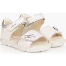 Geox Baby-Mädchen ALUL Girl Sandal, White/Silver