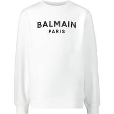 Balmain Tops Balmain Kid's Cotton Logo Sweatshirt - White