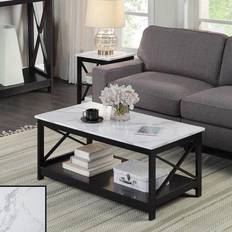 White Coffee Tables Convenience Concepts Oxford White Black Coffee Table