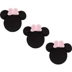 Disney Toys Disney Minnie Mouse Shaped Wall Decor Black Plush 3pc