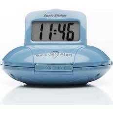 Sonic Alert Alarm Clocks Sonic Alert Shaker Clock Portable Compact Design with Digital Display Jade