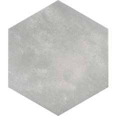 Merola Tile Horizon Hex Gris 7-3/4" 9" Ceramic Floor and Wall Tile - Grey