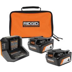 Chargers Batteries & Chargers Ridgid 18v 4.0ah lithium-ion battery and charger starter kit