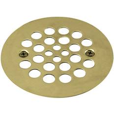 Brass Water 4-1/4" O.D. Shower Strainer Plastic-Oddities Style in Polished Brass