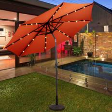 Costway Parasols & Accessories Costway 10ft Patio Solar Umbrella Tilt