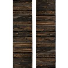 Gates Dogberry Collections 14 Horizontal Slat Wood Board and Batten Shutters