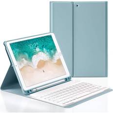 Bluetooth Keyboard Smart Case for iPad 7th Generation 10.2 2019/iPad 8th Gen 2020 Wireless Detachable iPad Keyboard Case Pencil
