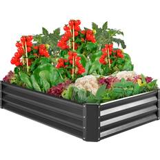 Best Choice Products Pots, Plants & Cultivation Best Choice Products 6x3x1ft Outdoor Metal Raised Garden Box Vegetable Planter