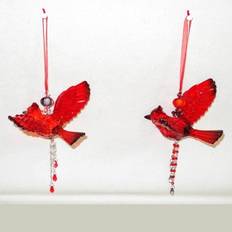 Zaer Ltd. International 5 Acrylic Cardinal with Beaded Tassel Set