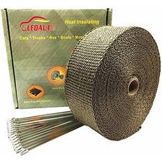 LEDAUT 2 Titanium Exhaust Heat Wrap Roll Fiberglass Heat Shield Tape
