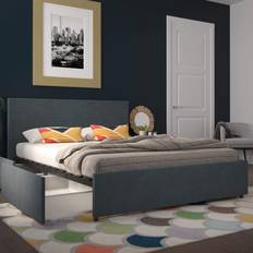 Beds & Mattresses Novogratz Queen Kelly Linen Upholstered Bed with