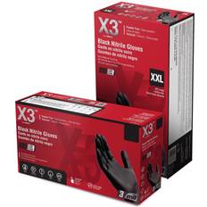 Work Gloves Ammex X3 Nitrile PF Ind Gloves 100x10-pack