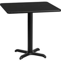 Black Dining Tables Flash Furniture XU-BLKTB-3030-T2222-GG 30" Square Dining Table