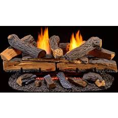 Red Gas Fires Duluth Forge Vent-Free Dual Fuel Split Log Set