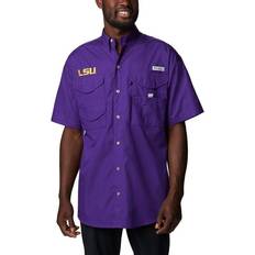 Men - Purple Shirts Columbia Men's LSU Tigers Bonehead Button-Up Shirt - Purple