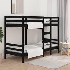 VidaXL Senger vidaXL black, 90 Solid Wood Pine Twin Sleeper Loft Base Bunk Bed