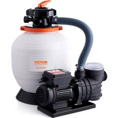 Pool Pumps Vevor sand filter above ground with 3/4hp pool pump 3000gph flow 14" 6-way valve