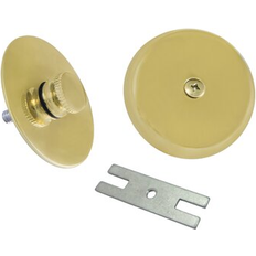 Fits 3/8 in. and 5/16 in. TubSTRAIN Universal Toe Touch Hair Catcher  Bathtub Drain Stopper in Brushed Nickel