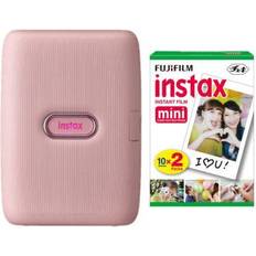 Printers Fujifilm Instax Mini Link Instant Smartphone Printer Dusky Pink with Pack