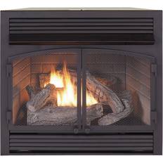 Black Gas Fires Duluth Forge Dual Fuel Ventless Fireplace Insert-32,000 BTU, Remote Control, FDF400RT-ZC, Black