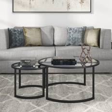 Glasses Coffee Tables Hudson & Canal Mitera Round Nested Coffee Table