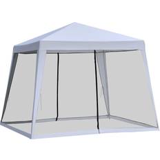 Pavilions & Accessories OutSunny 10'x10' Outdoor Party Tent Canopy with Mesh Gazebo