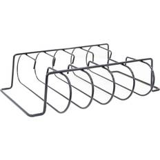 Rib Racks & Flavor Rack Holds Up to 4 Rib Slabs Securely Place, Premium Quality Steel Construction, Attractive Black Enamel Finish