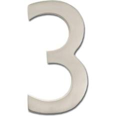 Architectural Mailboxes 4 Satin Nickel Floating House Number 3
