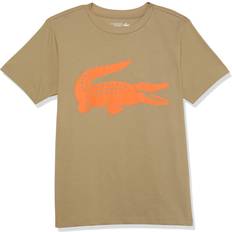 Lacoste Kid's Tennis Technical Jersey Oversized Croc T-shirt - Beige/Orange