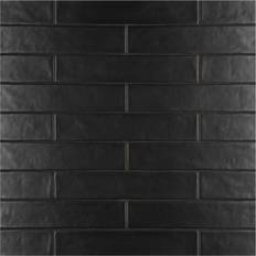 Black Floor Tiles Chester 2" Ceramic Brick Look Subway Tile - black 2.0