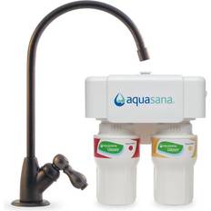 Aquasana 2-Stage Under Counter Water Filtration System with Oil Rubbed Bronze Faucet
