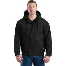 Work Jackets Berne Men's FR Hooded Jacket, Regular, Black
