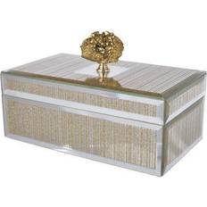 A&B Home sullivan striped decorative champagne Storage Box