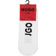 HUGO BOSS Logo Soles Invisible Socks 2-pack - White