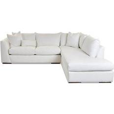 Wayfair Custom Upholstery Humberto Classic Bleach White Twill Sofa 111" 3 Seater