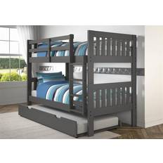 Built-in Storages Beds Donco kids Mission with Trundle Bunk Bed
