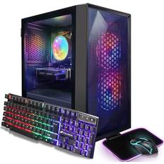 Desktop Computers STGAubron Gaming Desktop PC, Intel Core I5 3.3Ghz up to 3.7Ghz, AMD Radeon RX 550 4G GDDR5, 16G Ram, 512G SSD, WiFi, BT 5.0, RGB Fan x 3, RGB Keybaord & Mouse, RGB Mouse Pad, W10H64