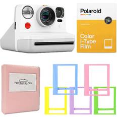 Instant Film Polaroid NOW i-Type Camera White Color Film Album Frames Complete Kit!