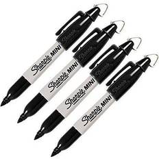 Sharpie mini permanent markers with golf keychain clips, fine point, black ink