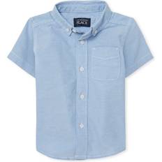 The Children's Place Toddler Boys Uniform Oxford Button Down Shirt - Light Blue Oxford Single