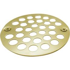 Brass Plumbing Westbrass 4" O.D. Sold Brass Shower Strainer Cover, Polished Brass, D3192-03