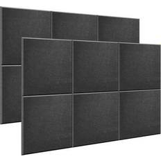 Sheet Materials Agptek 12 Packs High Density Acoustic Sound Absorption Panels Black