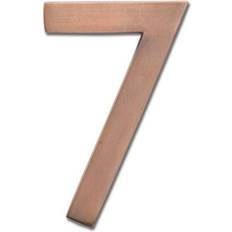 Facade Numbers Architectural Mailboxes 4 Antique Copper Floating House Number 7