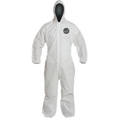 DuPont Hooded Disposable Coverall,L,25 PK,White,SMS,Zipper